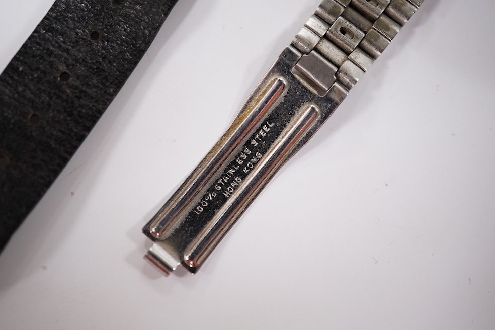 A collection of seven gentleman's assorted mainly steel wrist watches including two Tissot, a Timex, Ingersoll, Montine, Kingston and Sekonda, together with six assorted lady's mainly steel wrist watches including Seiko,